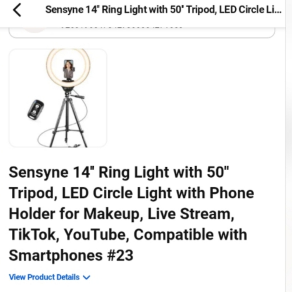 LED Ring Light with Black Tripod and Remote Control - Picture 2 of 9